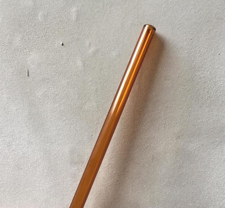 Orange Glass Straw 8mm*180mm