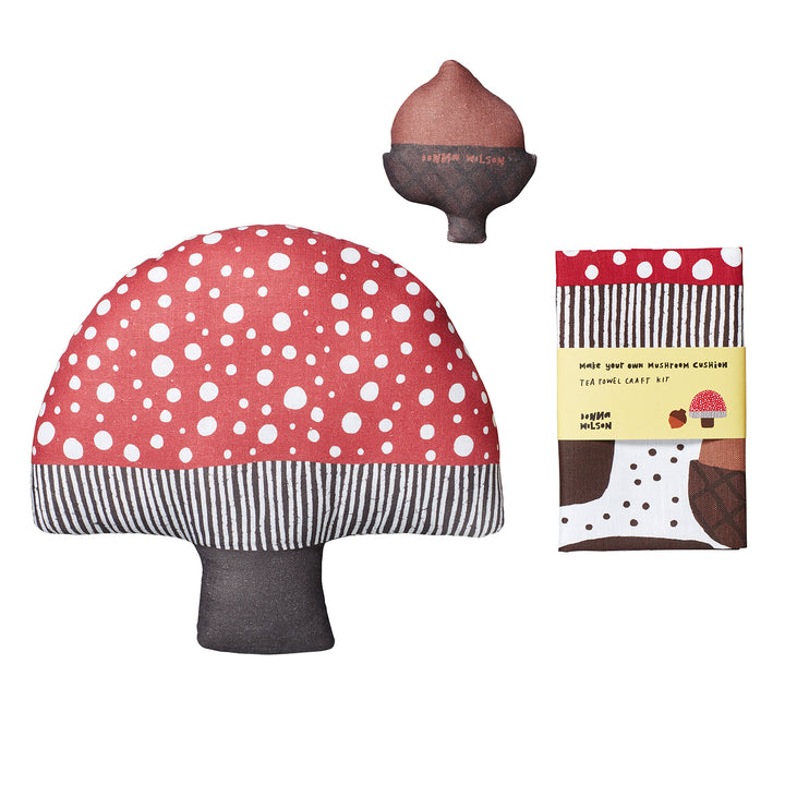 Make Your Own Mushroom Cushion Tea Towel Craft Kit - Slowood