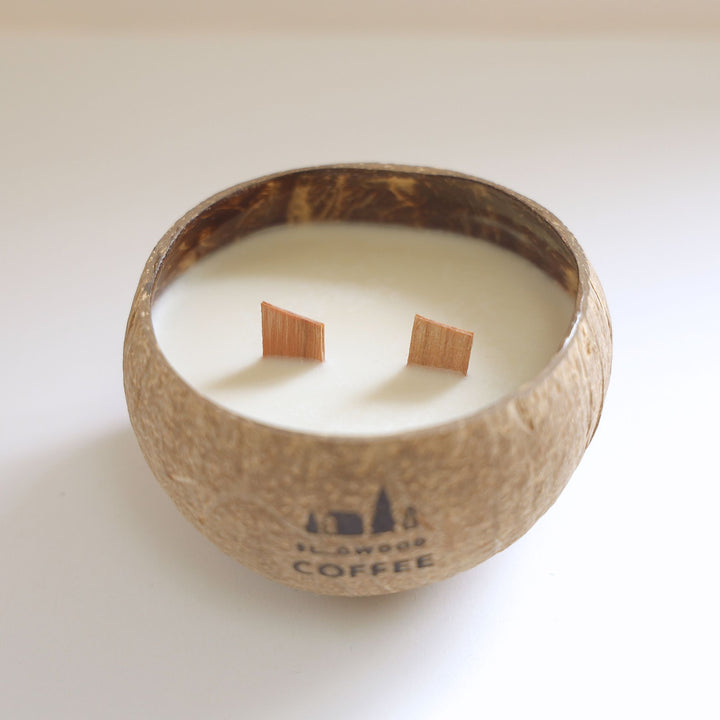 Special Edition - Natural Essential Oil Coconut Shell Candle 200g x 2pcs Coffee