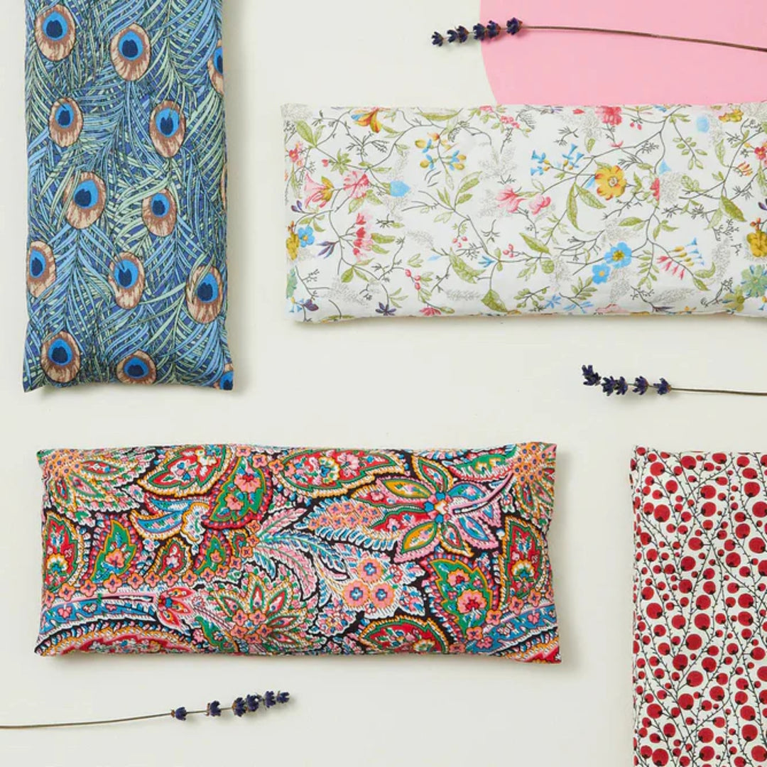 Lavender Relaxation Eye Pillow - Red Paisley Pattern