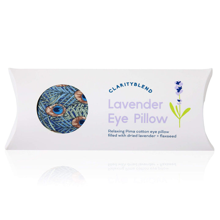 Lavender Relaxation Eye Pillow - Peacock Feathers Pattern - Slowood