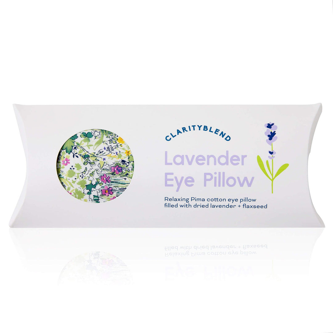 Lavender Relaxation Eye Pillow - Green Garden Pattern - Slowood