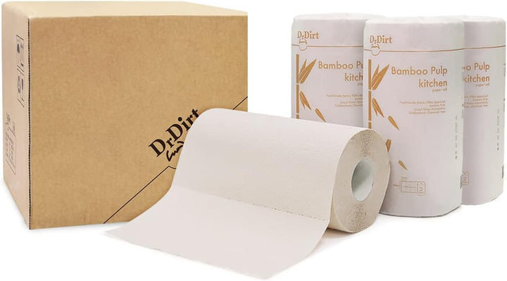 Bamboo Pulp Kitchen Paper Roll (4 Rolls) - Slowood