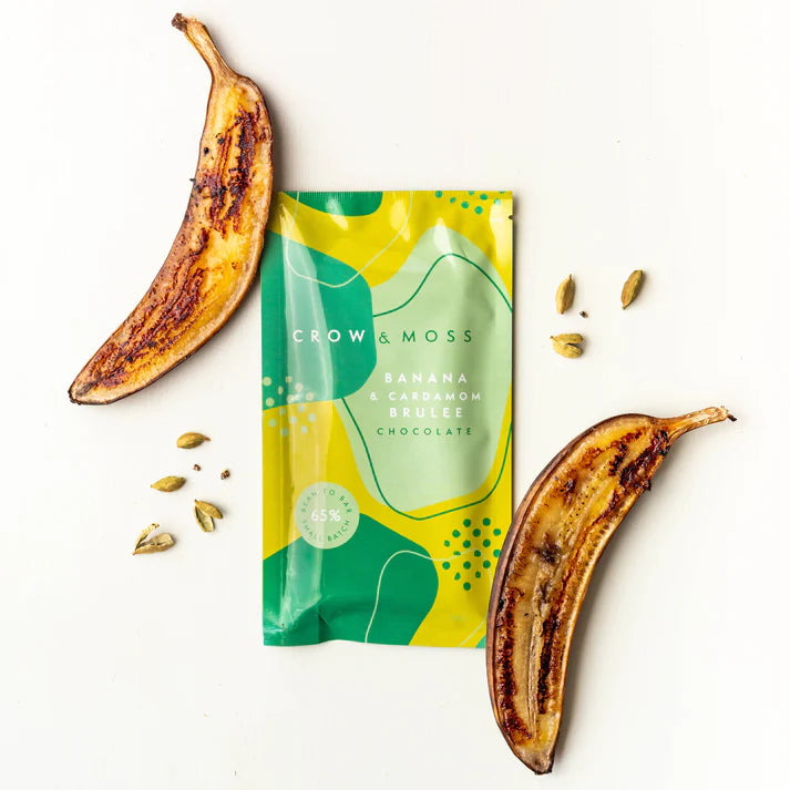 Banana Cardamom Brulee Chocolate Bar 65% - Slowood