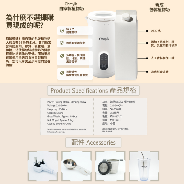 Ohmylk 植物奶機器套裝