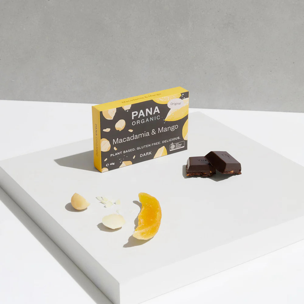 Organic Vegan Chocolate Bar - Macadamia Mango 45g - Slowood