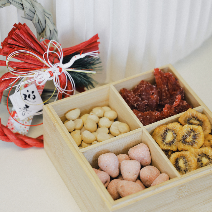 Bamboo New Year Candy Box - Four Grids - Slowood