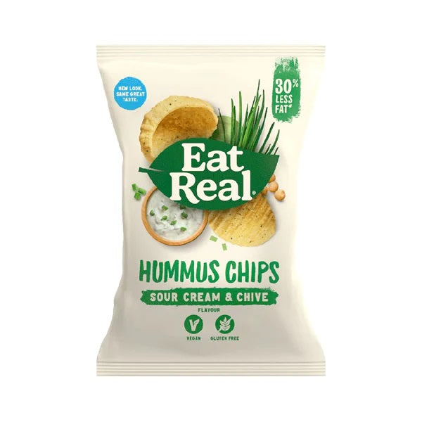 Hummus Chips Sour Cream & Chives 45g (Gluten Free & Vegan) - Slowood