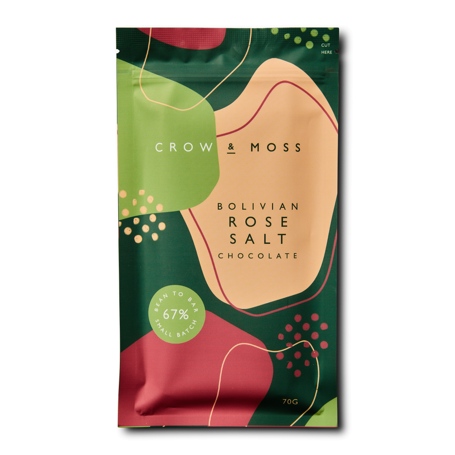 Bolivian Rose Salt 67% Chocolate Bar - Slowood