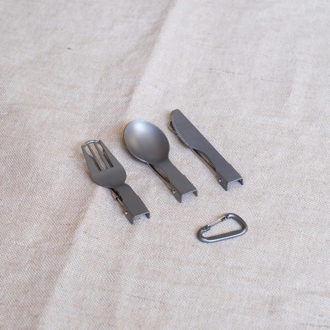 Titanium Foldable Cutlery Set - Slowood