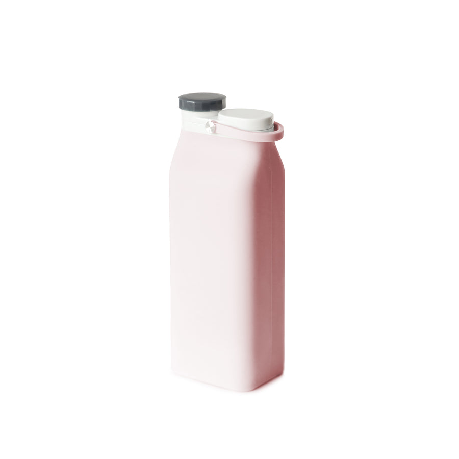 Foldable Silicone Water Bottle 600ml - Pink - Slowood