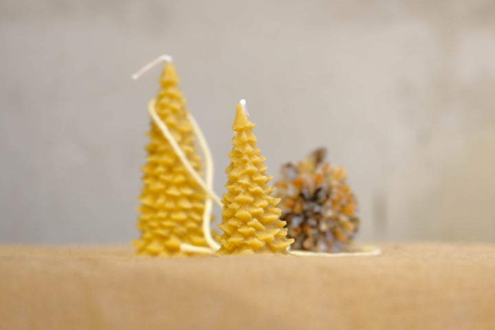 Beeswax Candle - Christmas Tree 12cm - Slowood