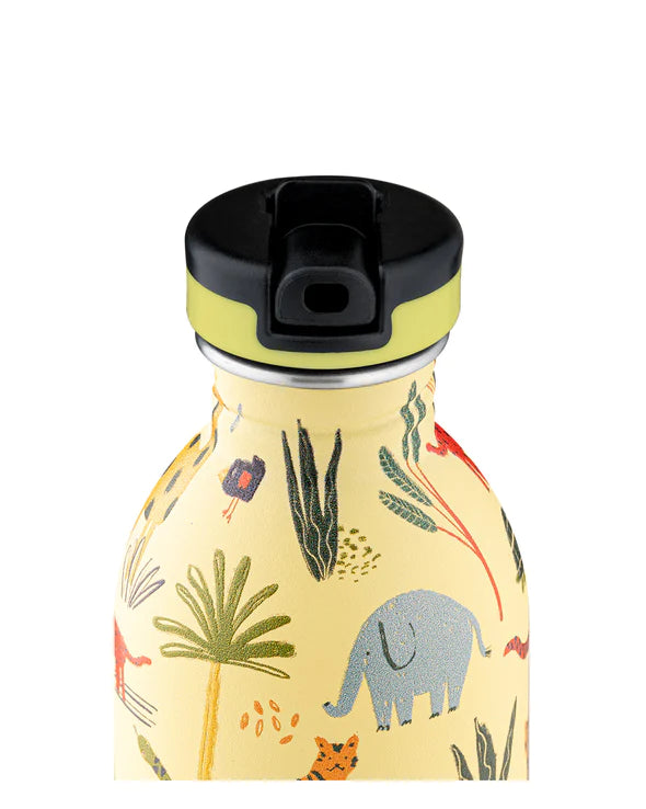 24 Bottles Urban Bottle 250 Jungle Friends - Colored Sport Lid - Slowood