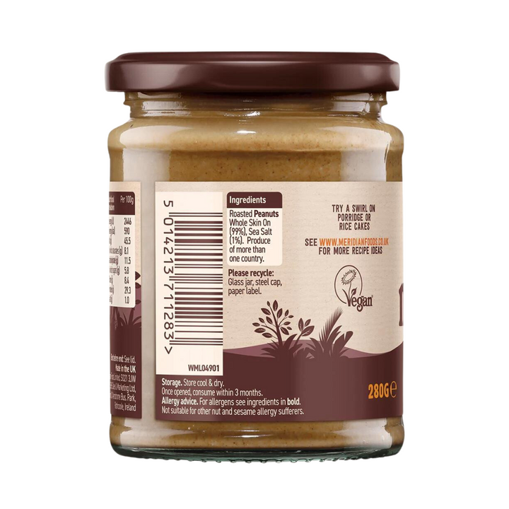 Smooth Peanut Butter with Sea Salt 280g - Slowood