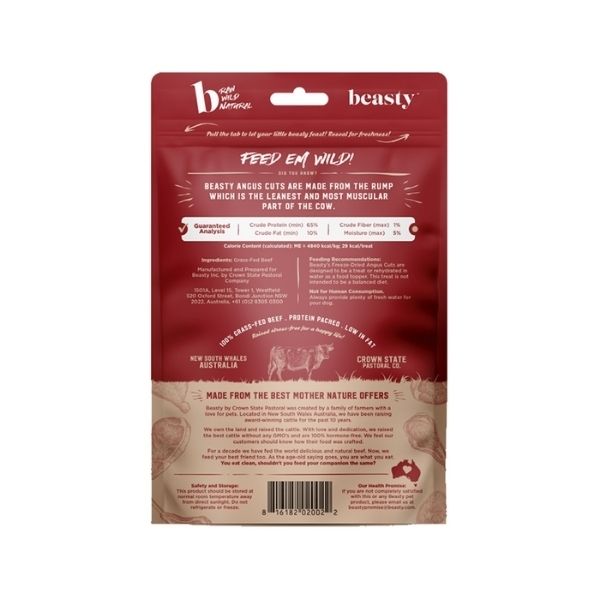 Freeze Dried 100% Angus Beef Cuts 85g - Slowood