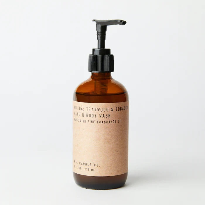 Hand & Body Wash  - Teakwood & Tobacco 8 oz - Slowood