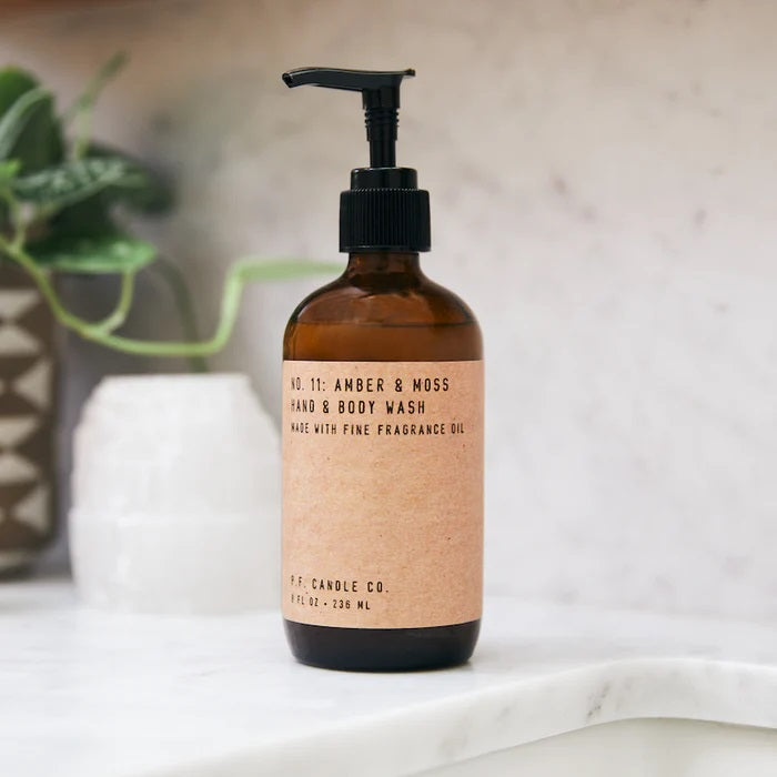 Hand & Body wash 8 oz - Amber & Moss - Slowood