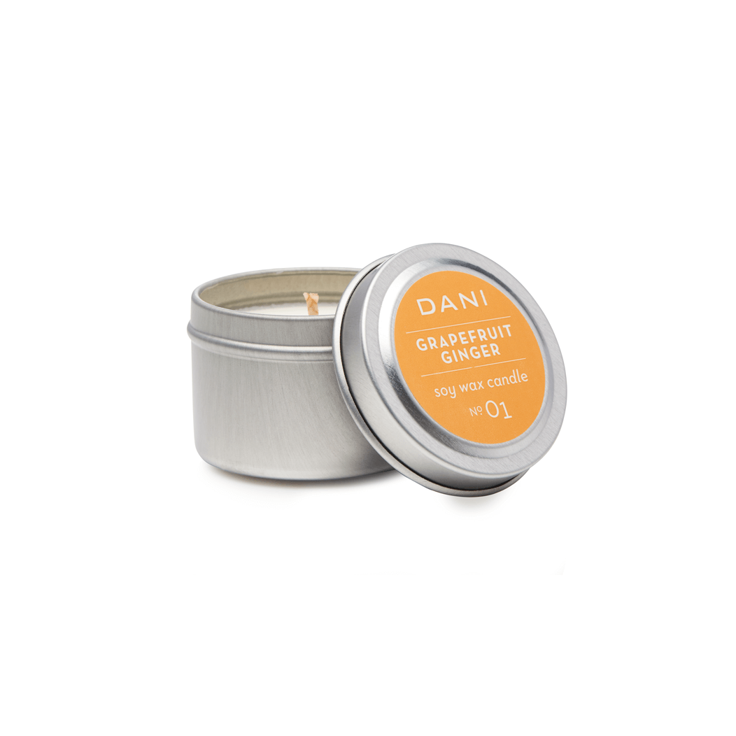 Grapefruit Ginger Travel Tin Candle - Slowood