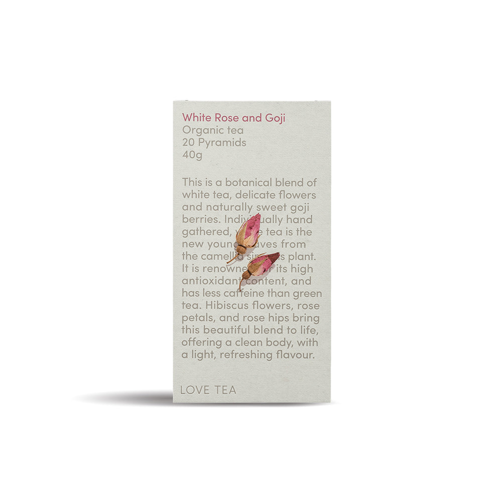 White Rose Goji Tea - 20 Pyramid bags - Slowood