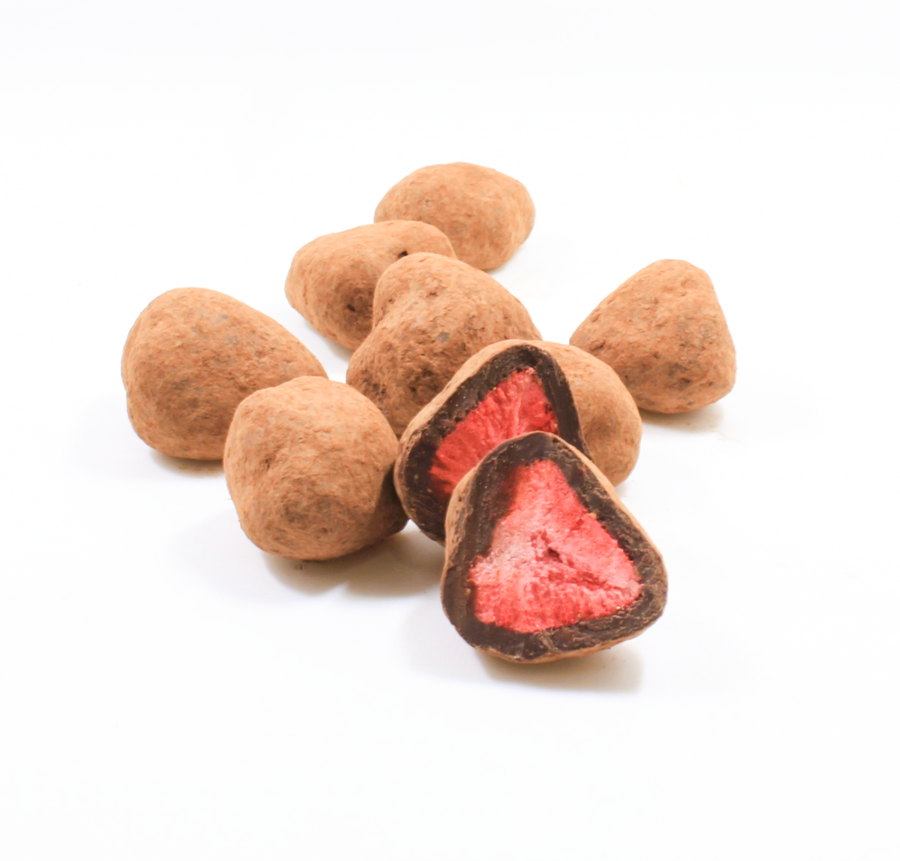 CH26 - Vegan Dark Chocolate covered Freeze-Dried Strawberries - Slowood