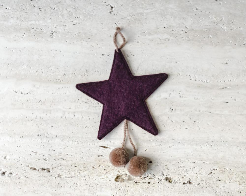 Pompoms star - aubergine - quartz pink - Slowood