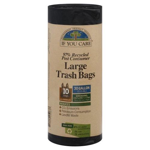 Recycled Polyethylene Plastic Trash Bags -  Large (30 Gal) - Slowood