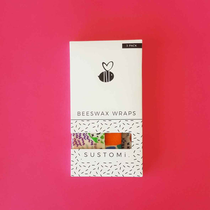 Beeswax Wraps Little Gems 3 Pack: 1S 1M 1L - Slowood