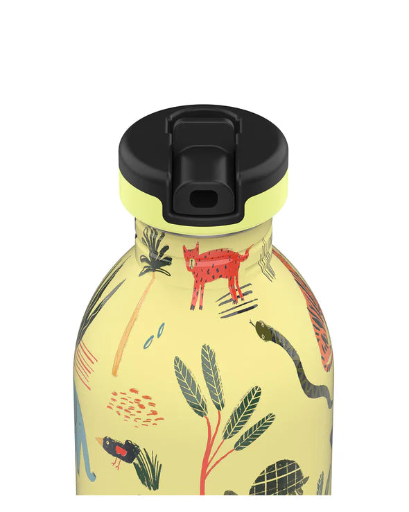 24 Bottles Urban Bottle 050 Stone Jungle Friends - Colored Sport Lid - Slowood